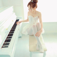 qq头像女生弹钢琴 唯美清新的弹钢琴女生头像图片