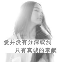 女生头像伤感黑白带字