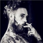 qq男头像霸气抽烟纹身图片 超拽的抽烟纹身男生头像霸气