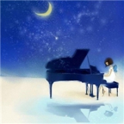 弹钢琴动漫头像 唯美好看的钢琴女孩头像动漫图片