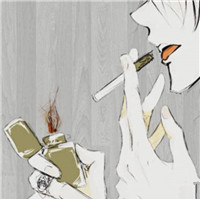 男生抽烟头像卡通