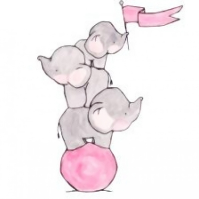 大象和兔子的情侣头像
