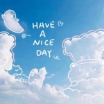 清新可爱蓝天白云头像 在天空中画出可爱图案头像图片