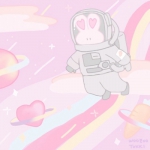 宇航员头像卡通 高清卡通版的宇航员可爱头像图片