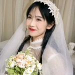 清新好看的真人女生婚纱头像图片